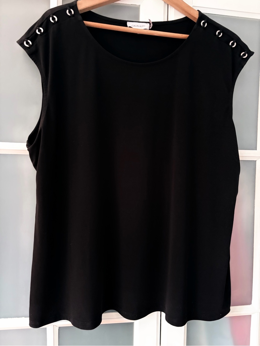 Calvin Klein Plus Classic Black Sleeveless Women’s Top